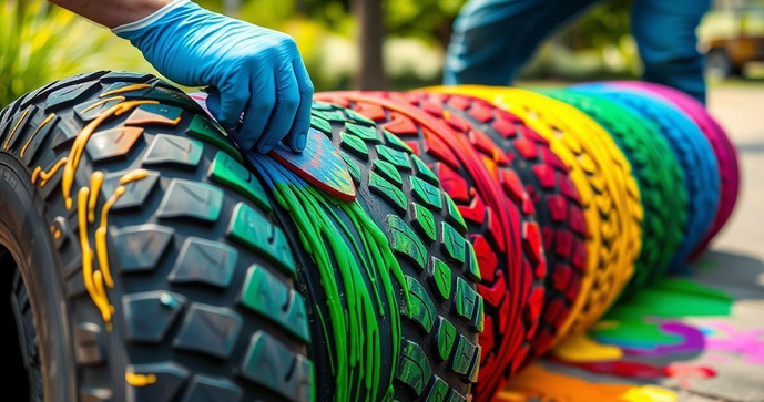 Tinta para Pintar Pneus de Borracha e Transformar Seu Veículo com Estilo